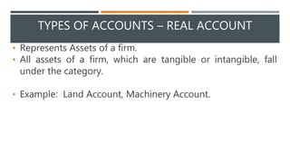 Real Accounts In Accounting Examples Chapter 1 Introduction to Accounting and Accounting Systems Part - I | PPTX