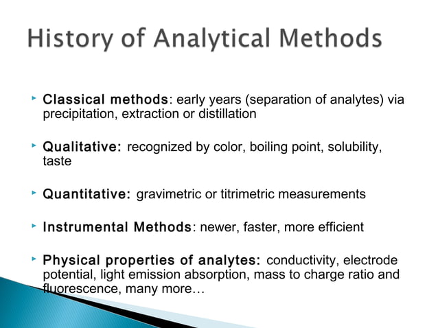 Chapter 1 introduction to analytical chemistry | PPT | Chemistry | Science