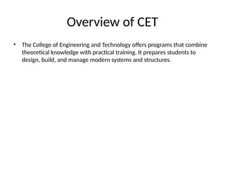 Cet Program Design Chapter1_Introduction_to_CET.pptxaaahhhh | PPTX