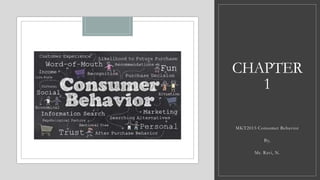 CHAPTER
1
MKT2015 Consumer Behavior
By,
Mr. Ravi, N.
 