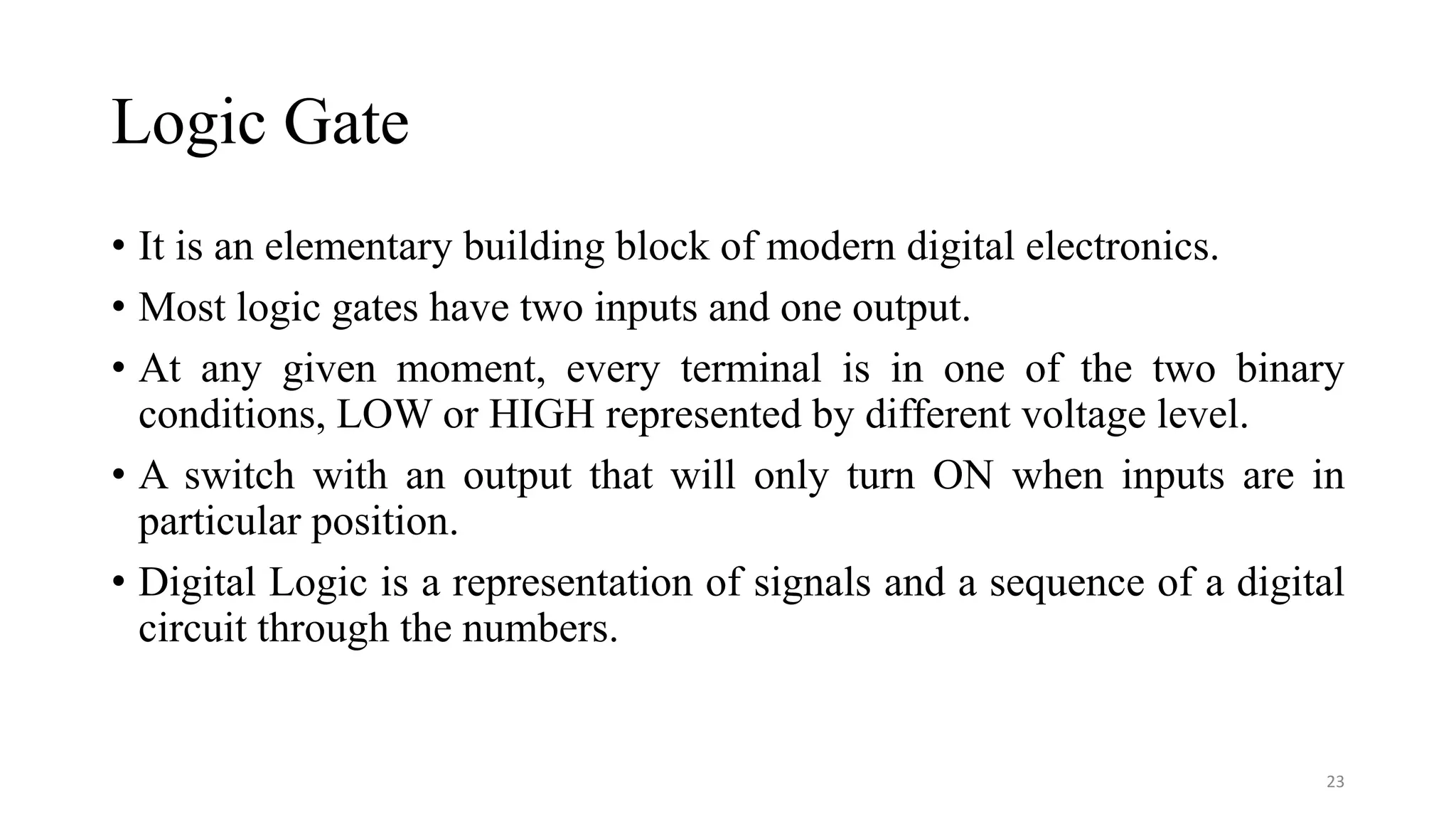 Chapter 1 Introduction to Digital Logic | PPTX