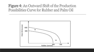 Figure 4: An Outward Shift of the Production
Possibilities Curve for Rubber and Palm Oil
 
