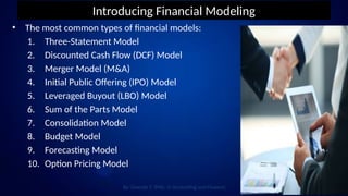Financial Model Overview Slide Introduction|FinancialModeling&Valuation | PPTX