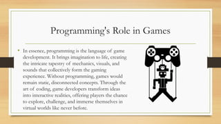 CHAPTER 1 INTRODUCTION TO GAME PROGRAMMING AND PYTHON.pptx