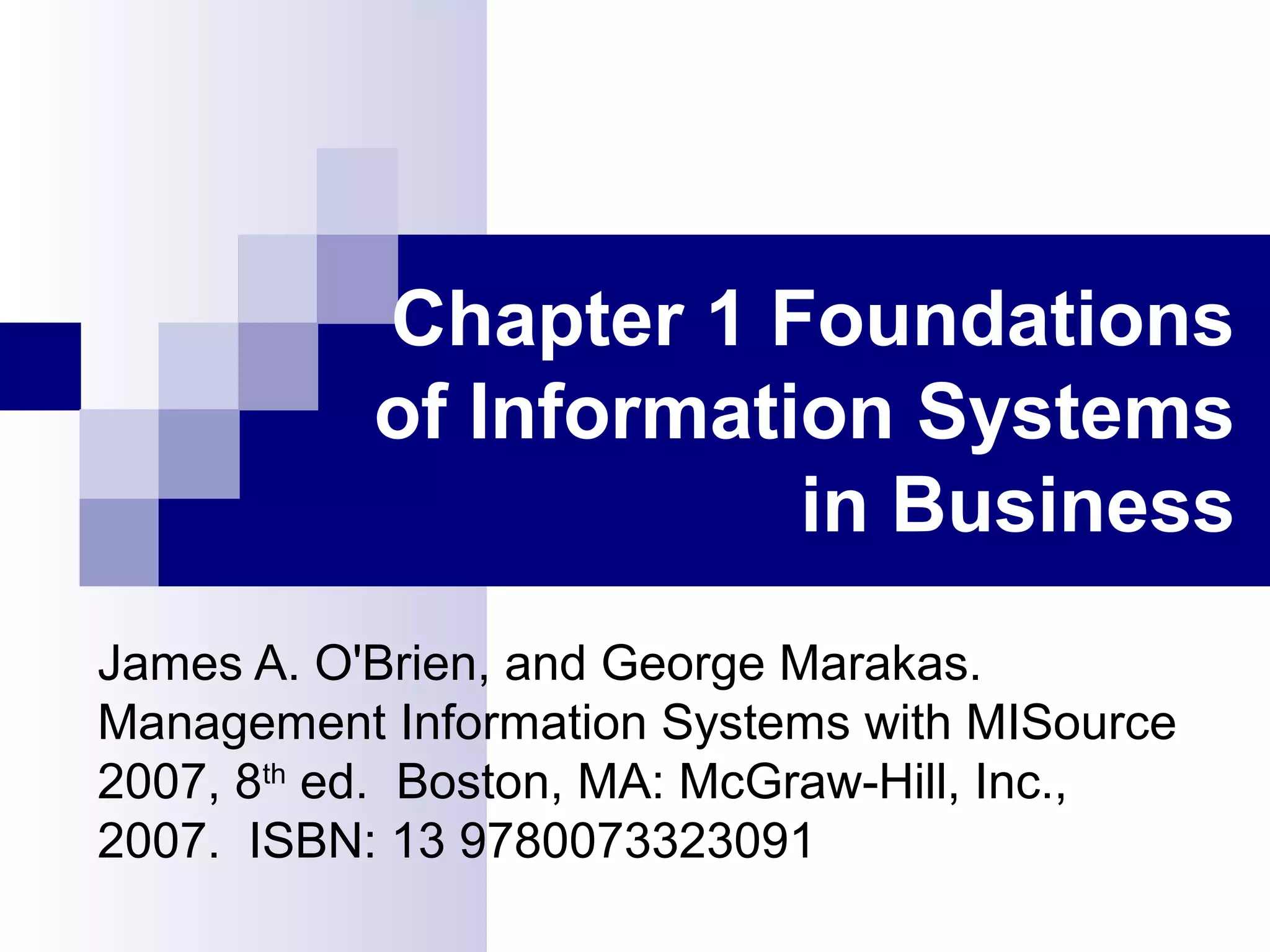 Chapter 1 introduction to information system | PPT
