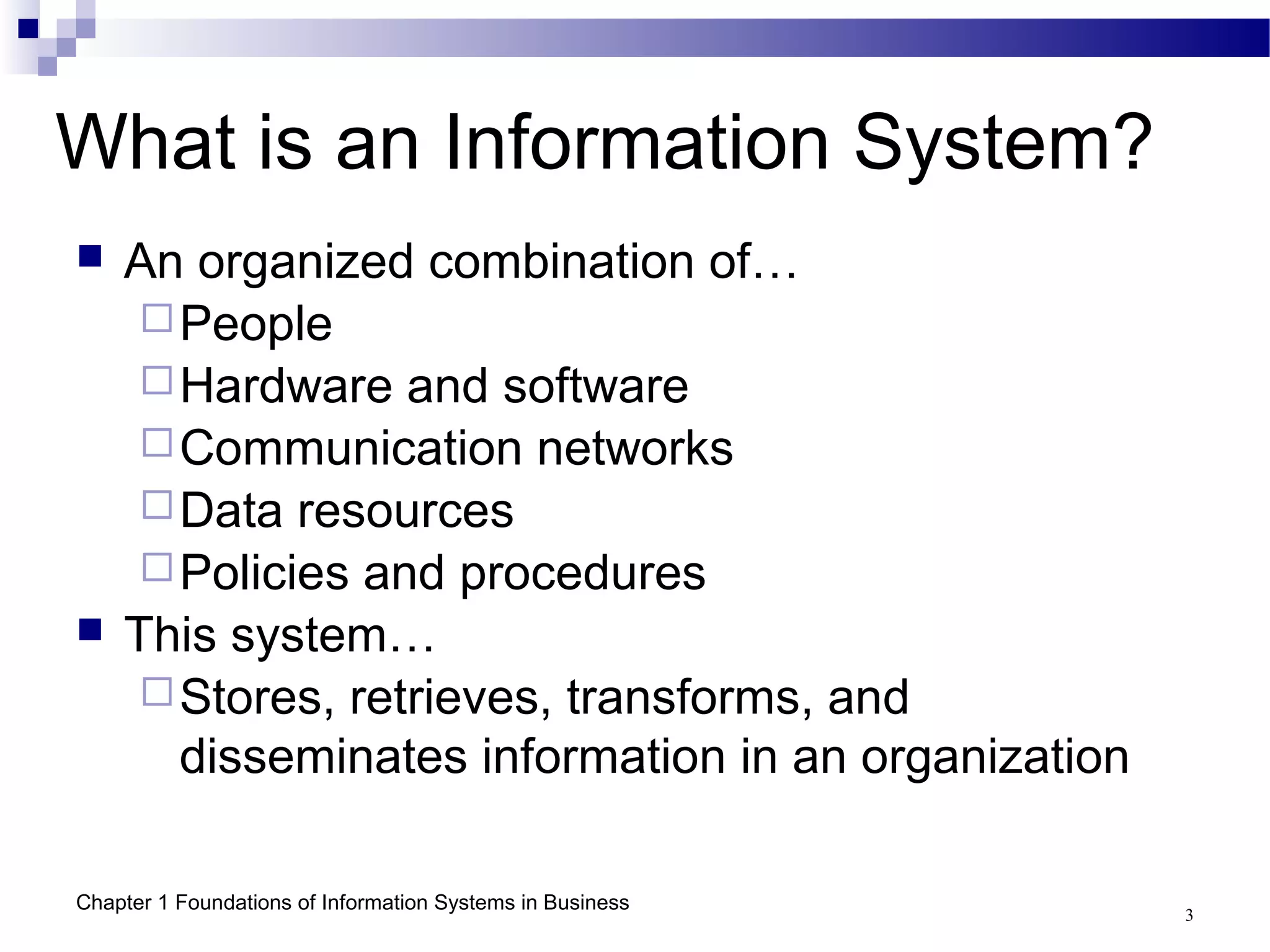 Chapter 1 introduction to information system | PPT