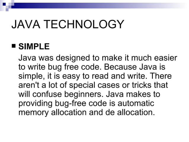 Chapter 1 introduction to java technology | PPT