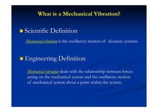 Chapter 1 introduction to mechanical vibration | PDF