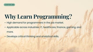 Chapter 1 Introduction to Programming.pdf university presentation | PDF