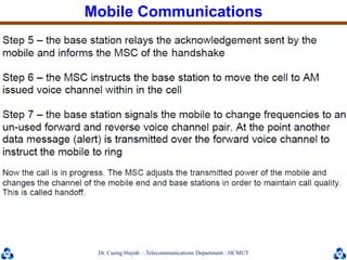 Dr. Cuong HuynhTelecommunications DepartmentHCMUT
Mobile Communications
 