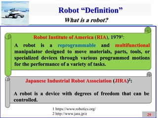Robot Definition Example Chapter 1 Introduction to Robotics.pdfHistorical context of robotics ...
