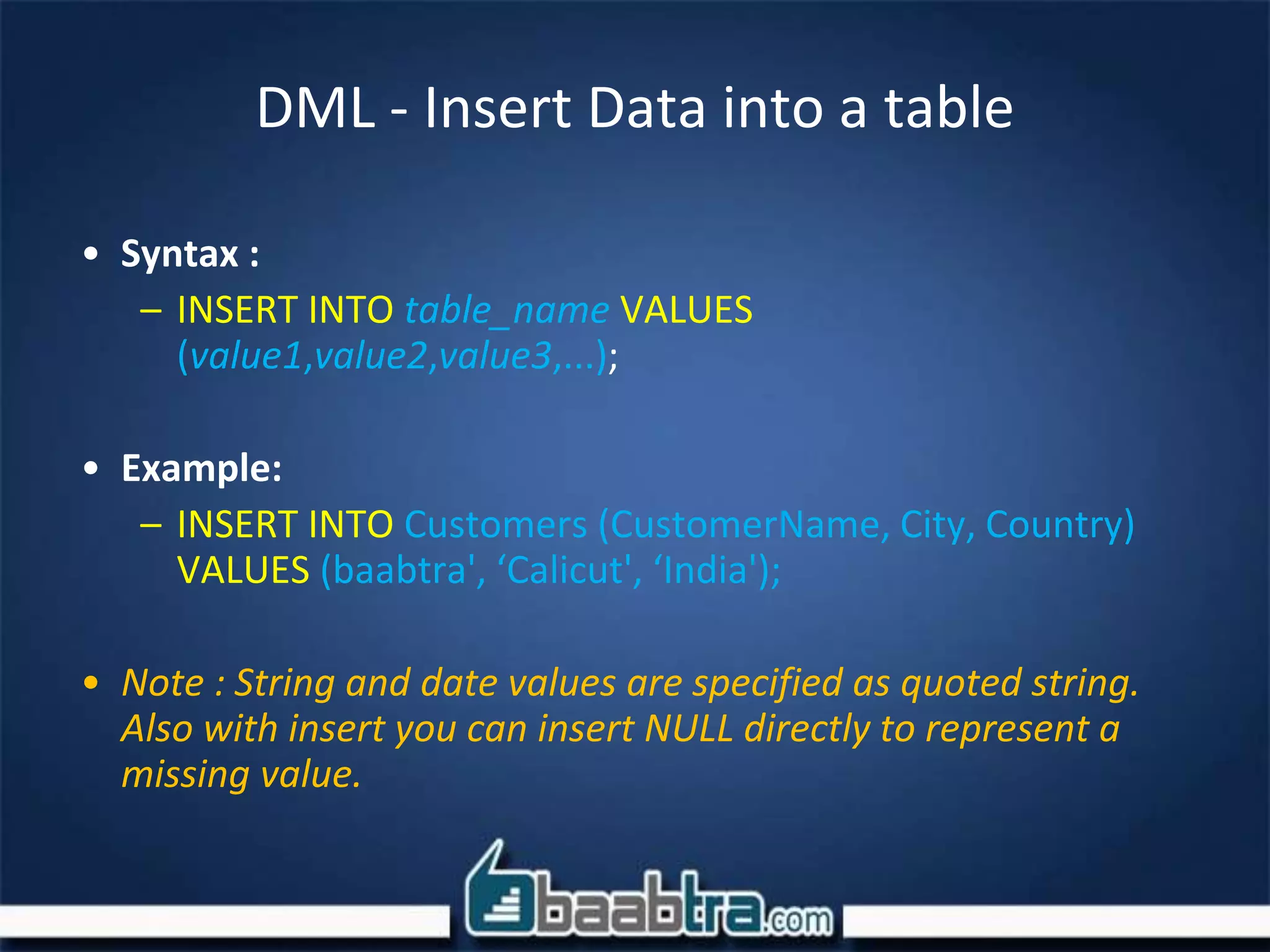 Chapter 1 introduction to sql server | PPT