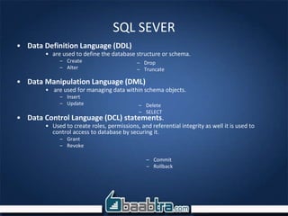 Chapter 1 introduction to sql server