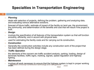 Chapter 1 introduction to transport system and planning | PPTX