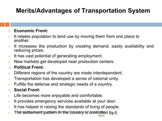 Chapter 1 introduction to transport system and planning | PPTX