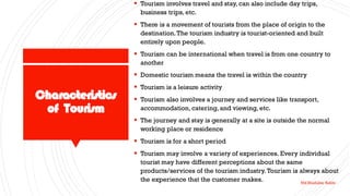 Chapter 1 : Introduction to Travel and Tourism By Md Shaifullar Rabbi | PDF