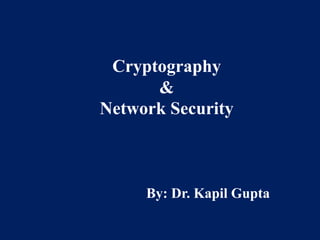 Chapter 1 Introduction of Cryptography and Network security | PPT