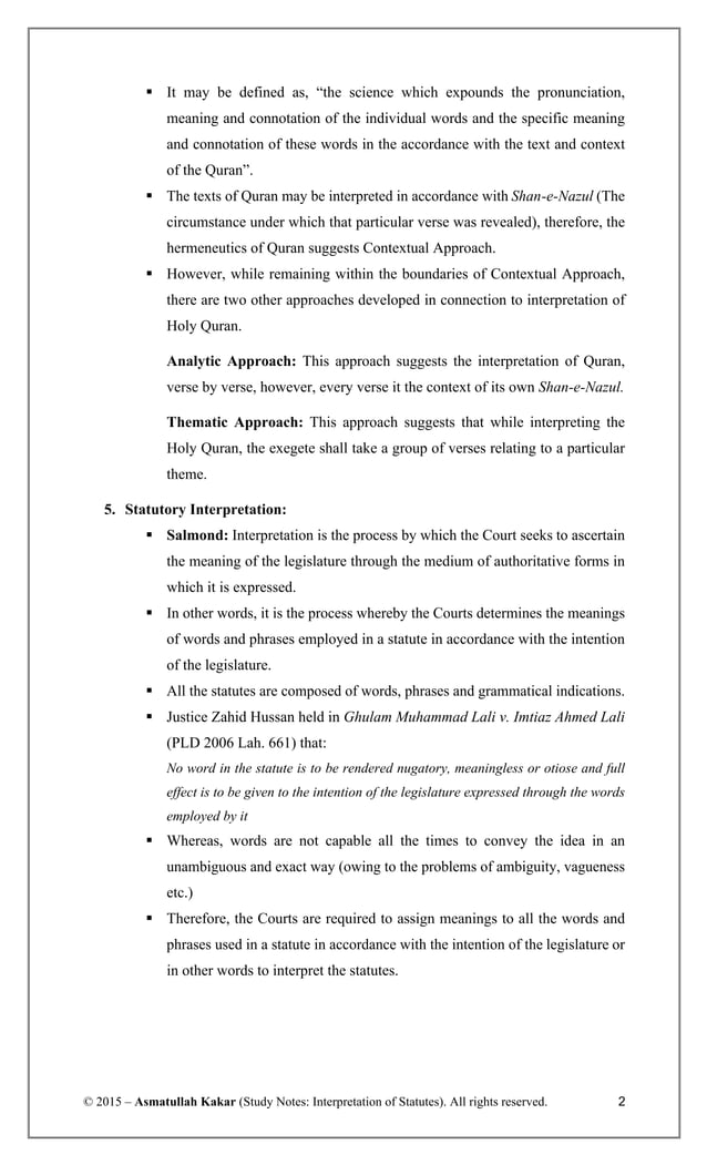 Chapter 1 introdution to interpretation of statutes PDF