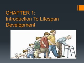 CHAPTER 1:
Introduction To Lifespan
Development
 