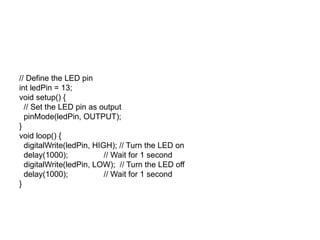Led Pinmode Chapter1_IoT_Complete_Presentation_VTU BCS70_MODULE1 BASED ON TEXT BOOK ...