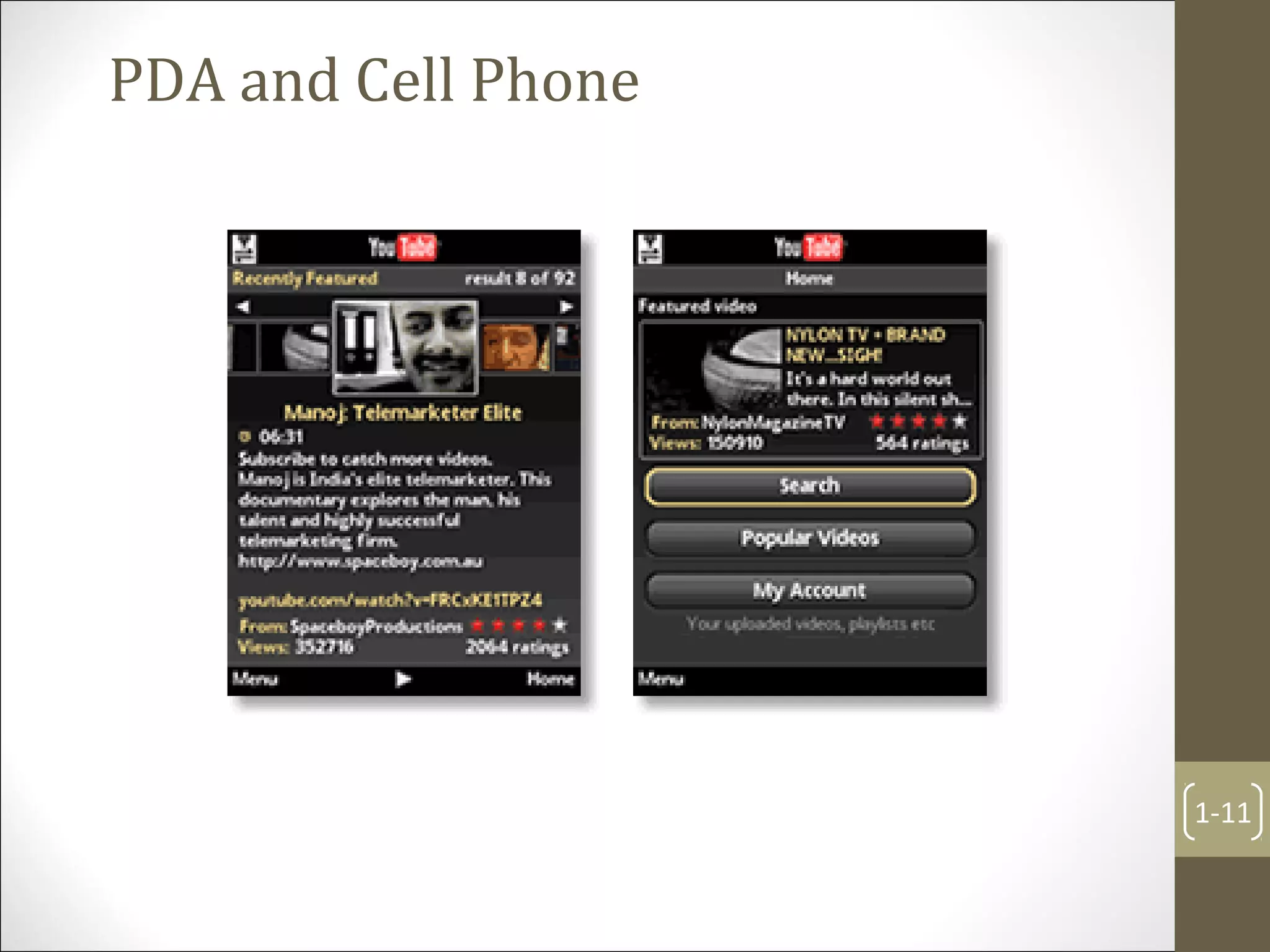 PDA and Cell Phone
1-11
 