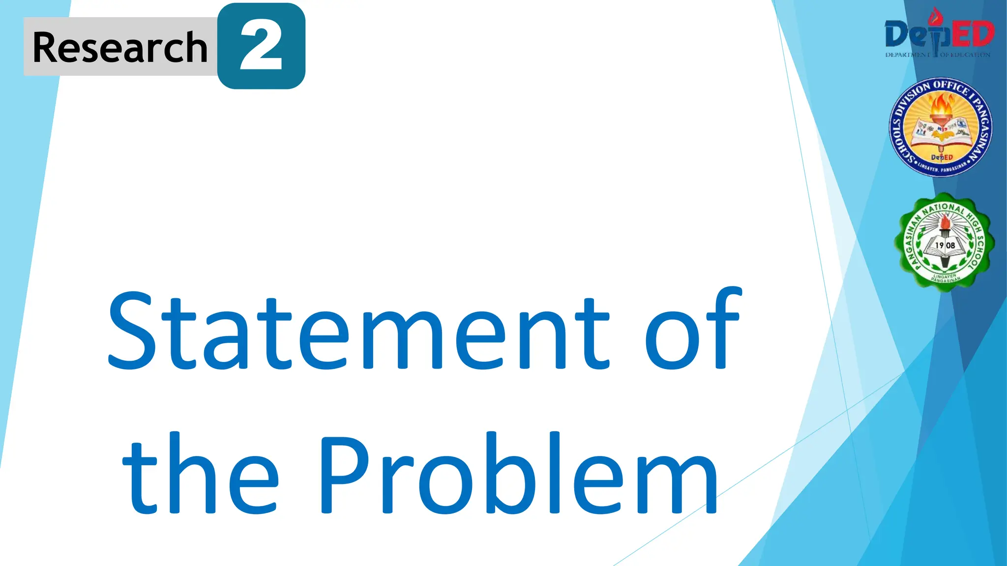 Research Title, Background of the Study, Statement of the Problem ...
