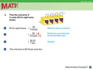 Simple Rate Key (7) Lesson 1.1 - Rates | PPTX