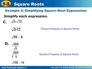 Square Root Property Example Problems LESSON 3 STATISTICS FOR COLLEGE AND SENIOR HIGHSCHOOL | PPT