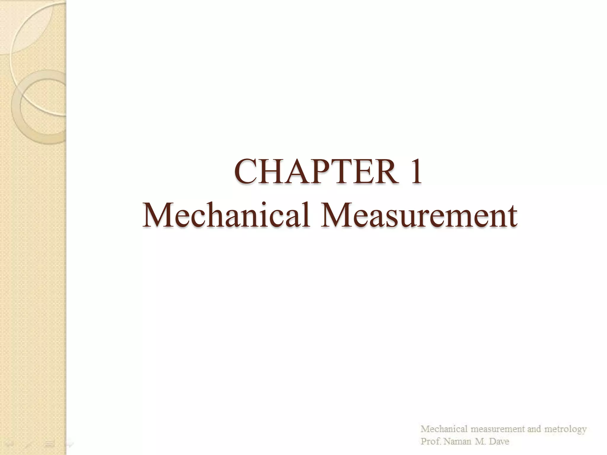 CHAPTER 1
Mechanical Measurement
 