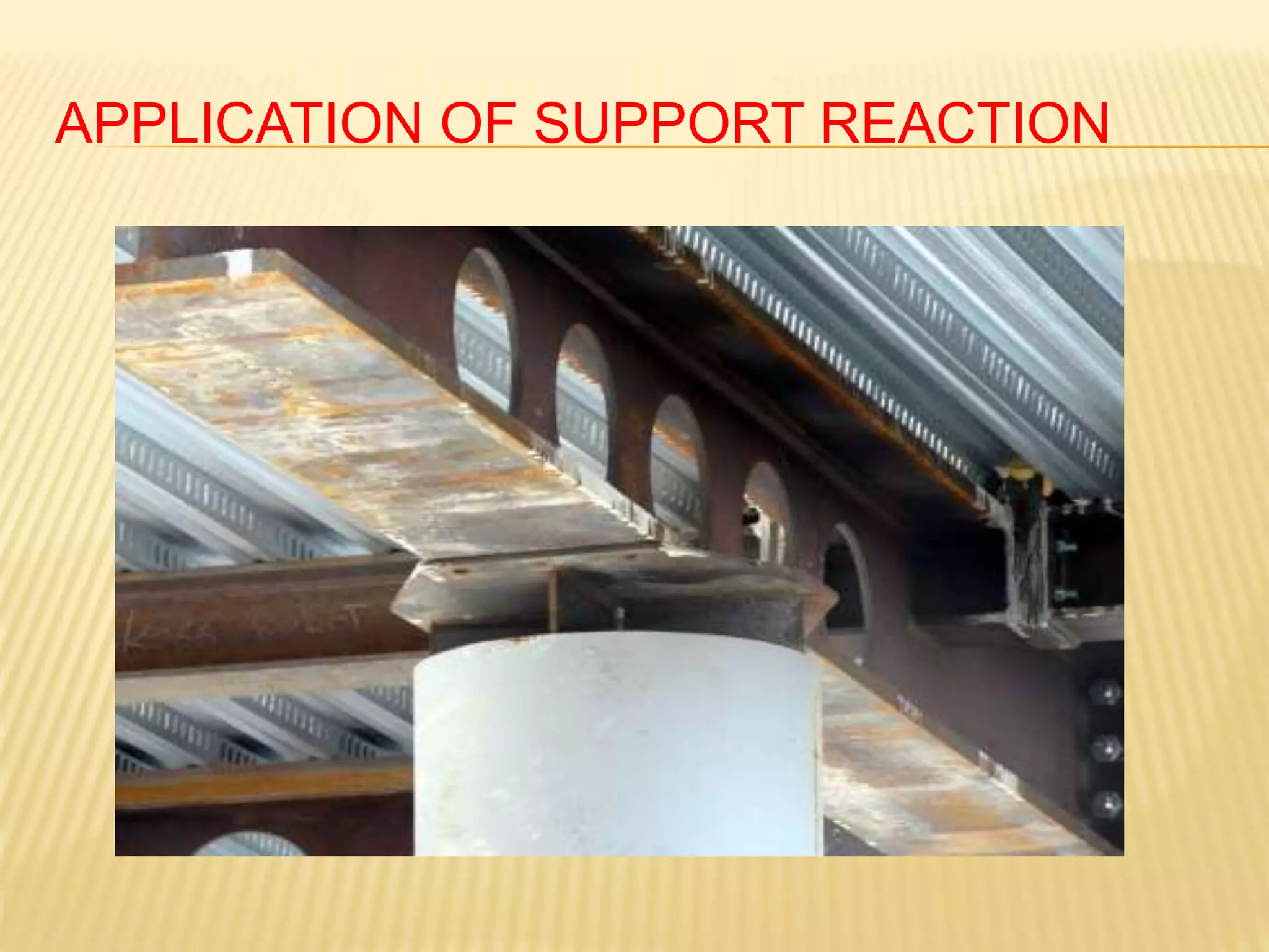 APPLICATION OF SUPPORT REACTION
 