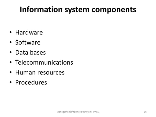 An introduction to Management Information system | PPT