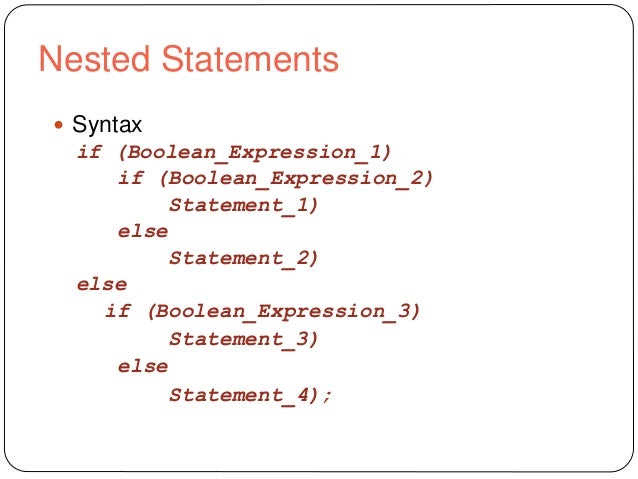 Chapter 1 nested control structures