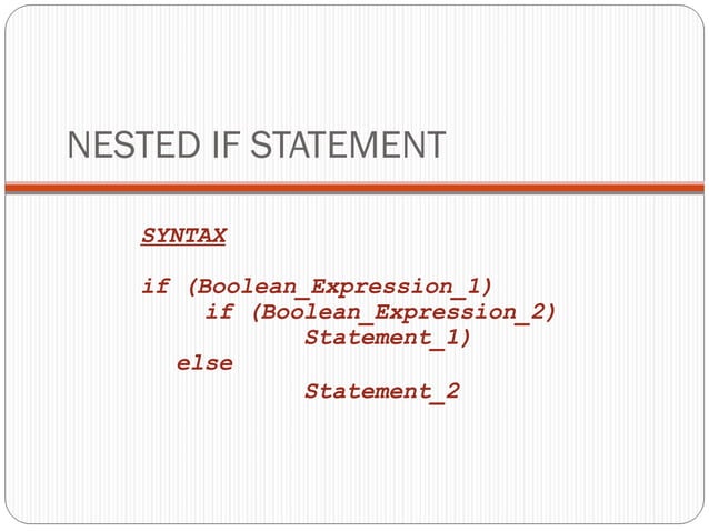 Chapter 1 Nested Control Structures | PPT