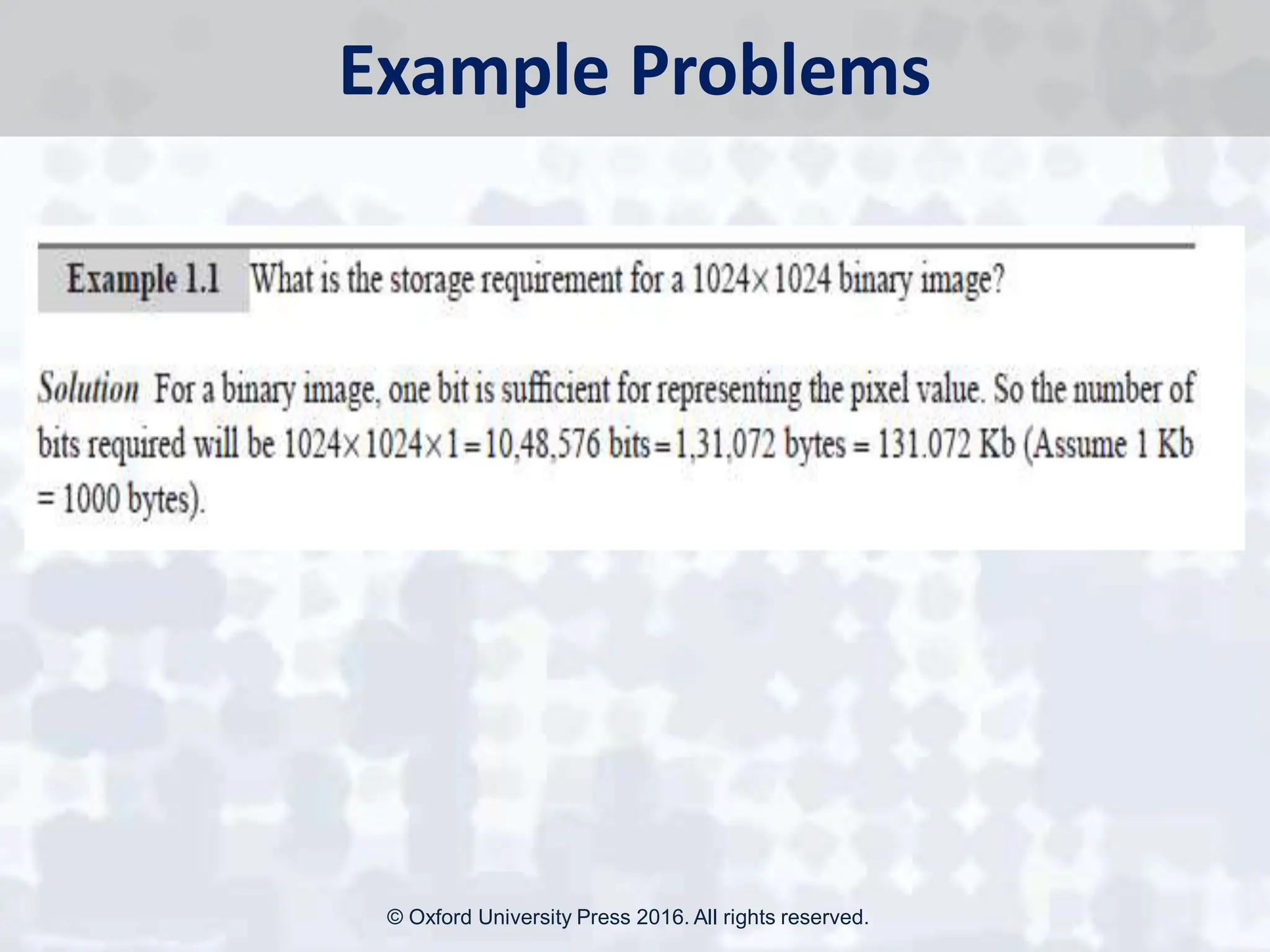Example Problems
© Oxford University Press 2016. All rights reserved.
 