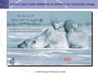 DuPont Uses Public Relations to Enhance Its Corporate Image




                 © 2005 McGraw-Hill Ryerson Limited
 