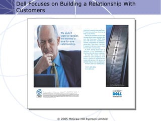 Dell Focuses on Building a Relationship With
Customers




               © 2005 McGraw-Hill Ryerson Limited
 