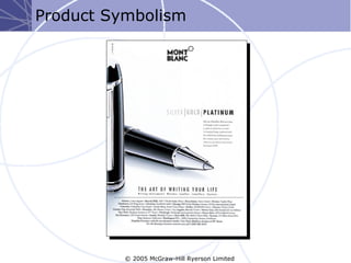 Product Symbolism




          © 2005 McGraw-Hill Ryerson Limited
 