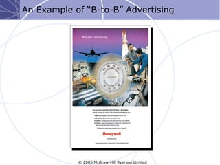 An Example of “B-to-B” Advertising




            © 2005 McGraw-Hill Ryerson Limited
 