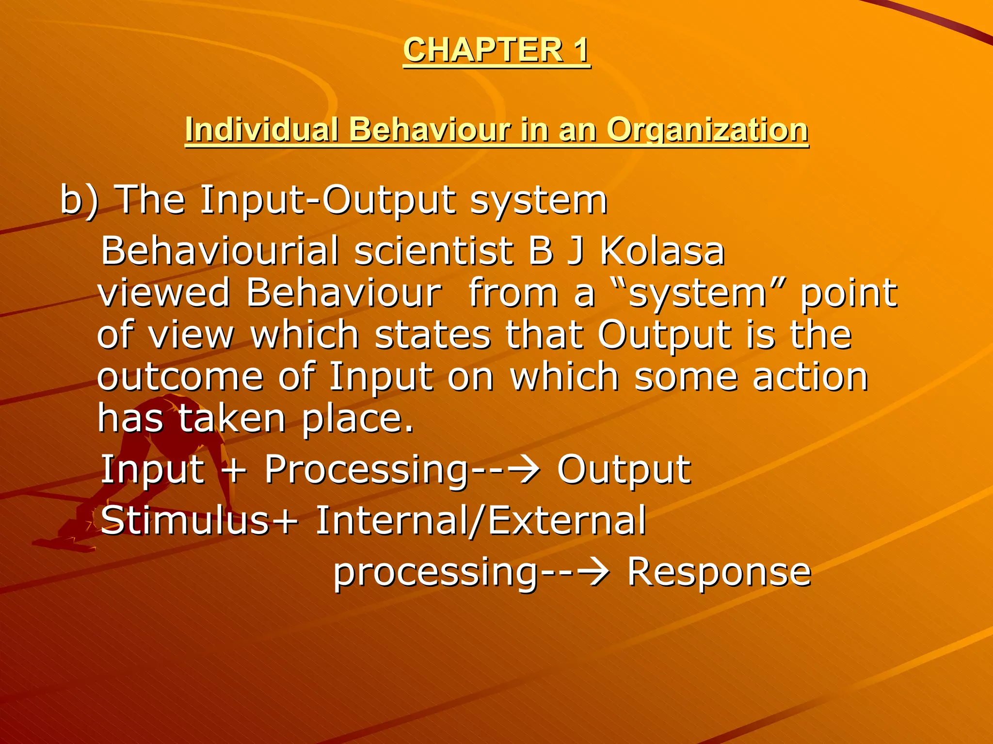 Organisational Behavior: Individual Behavior In An Organization | PDF