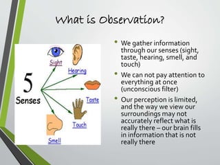 Chapter 1 Observation Skills | PPTX | Science