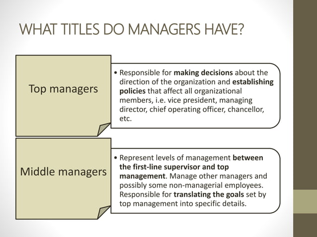 Chapter 1 : Foundations Of Management | PPTX | Executive Leadership ...