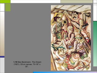 1.19 Max Beckmann. The Dream
(1921). Oil on canvas. 73-1/8” x
              35”.
 