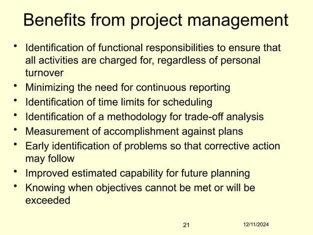 Chapter 1 Overview Project Mângement Ppt
