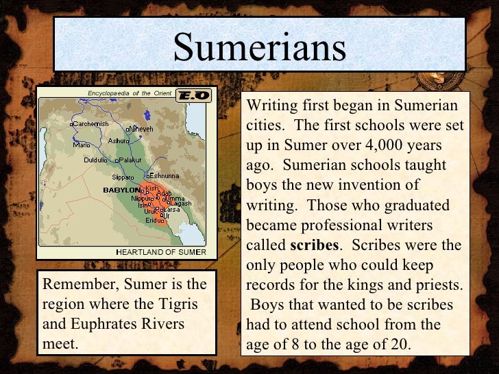 Write a brief history on the sumerian region