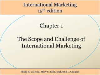 International Marketing
15th edition
Philip R. Cateora, Mary C. Gilly, and John L. Graham
 