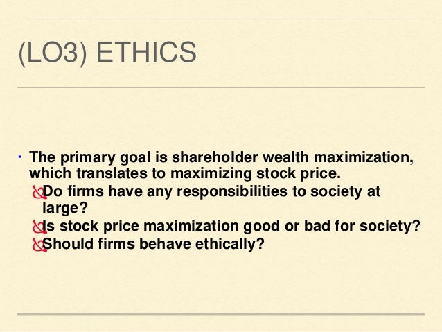 Chapter 1: Overview of Financial Management