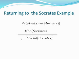 Returning to the Socrates Example
 