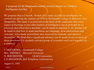 Artificial Intelligence its Root and Scope | PPT