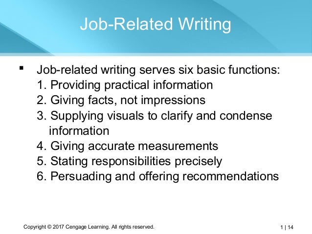 Work related writing