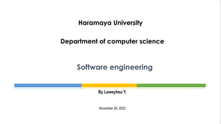 Software engineering Chapter one pdf note | PDF